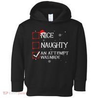 Nice Naughty An Attempt Was Made Christmas List Toddler Hoodie thumb 0