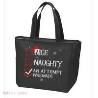 Nice Naughty An Attempt Was Made Christmas List Tote Bag thumb 3
