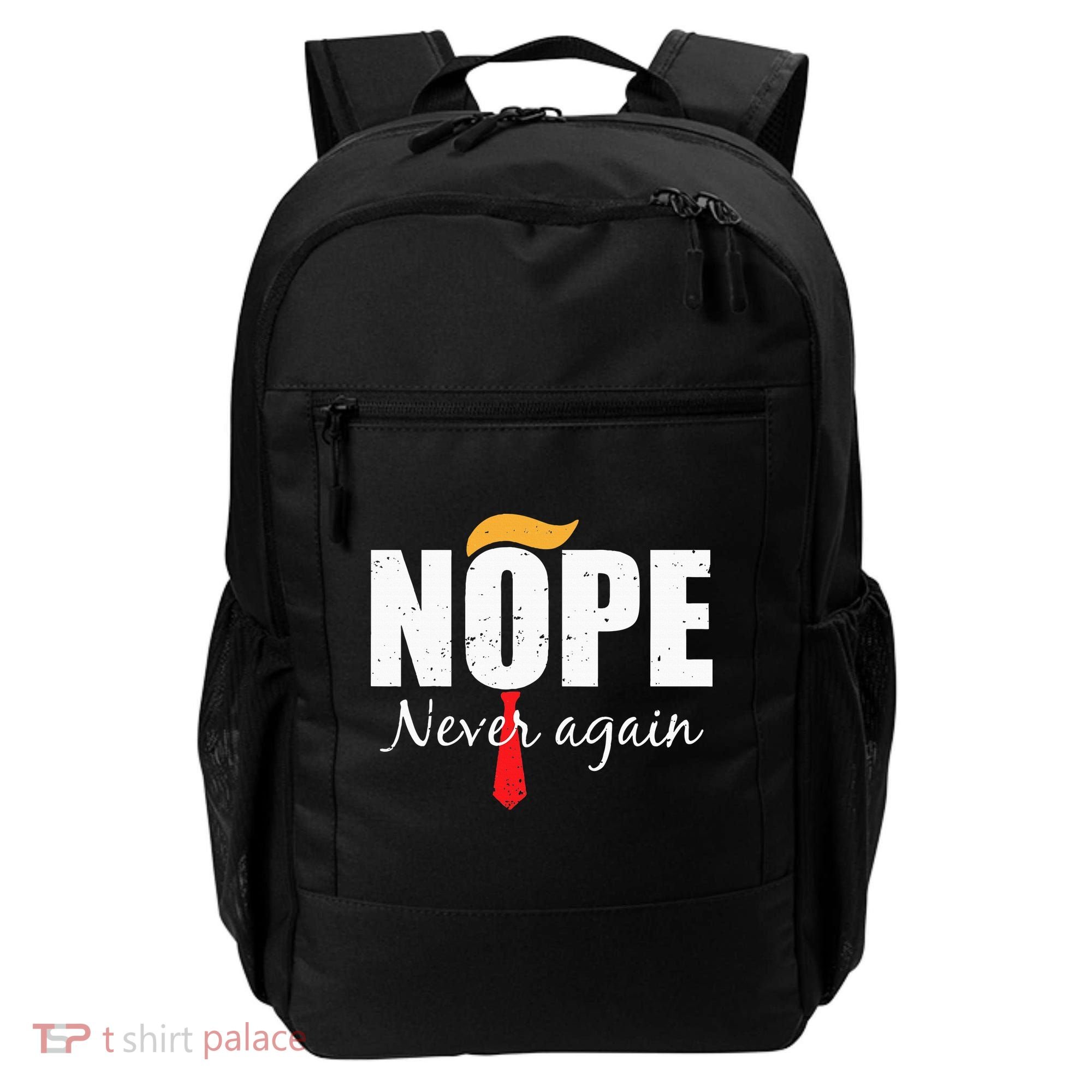 Nope Never Again Funny Trump Hair Backpack