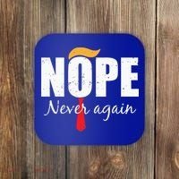 Nope Never Again Funny Trump Hair Coaster thumb 0