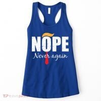 Nope Never Again Funny Trump Hair Women's Tank Top thumb 0