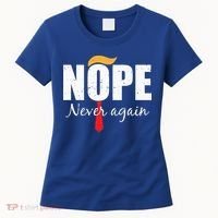 Nope Never Again Funny Trump Hair Women's T-Shirt thumb 0