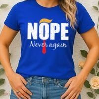 Nope Never Again Funny Trump Hair Women's T-Shirt thumb 2