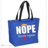 Nope Never Again Funny Trump Hair Tote Bag thumb 2