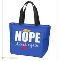 Nope Never Again Funny Trump Hair Tote Bag thumb 3