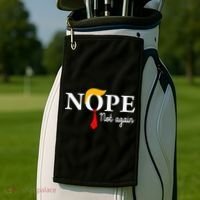 Nope Not Again Funny Trump Nope Not Again Trump Golf Towel thumb 2