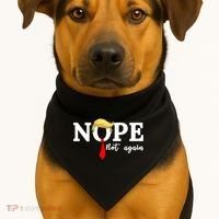Nope Not Again Anti Trump USA-Made Doggie Bandana thumb 1