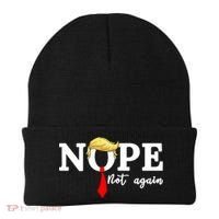 Nope Not Again Anti Trump Beanie thumb 0