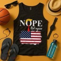 Nope Not Again Funny Trump Tank Top thumb 4