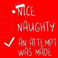 Nice Naughty An Attempt Was Made Christmas List Santa Claus Santa Hat thumb 1