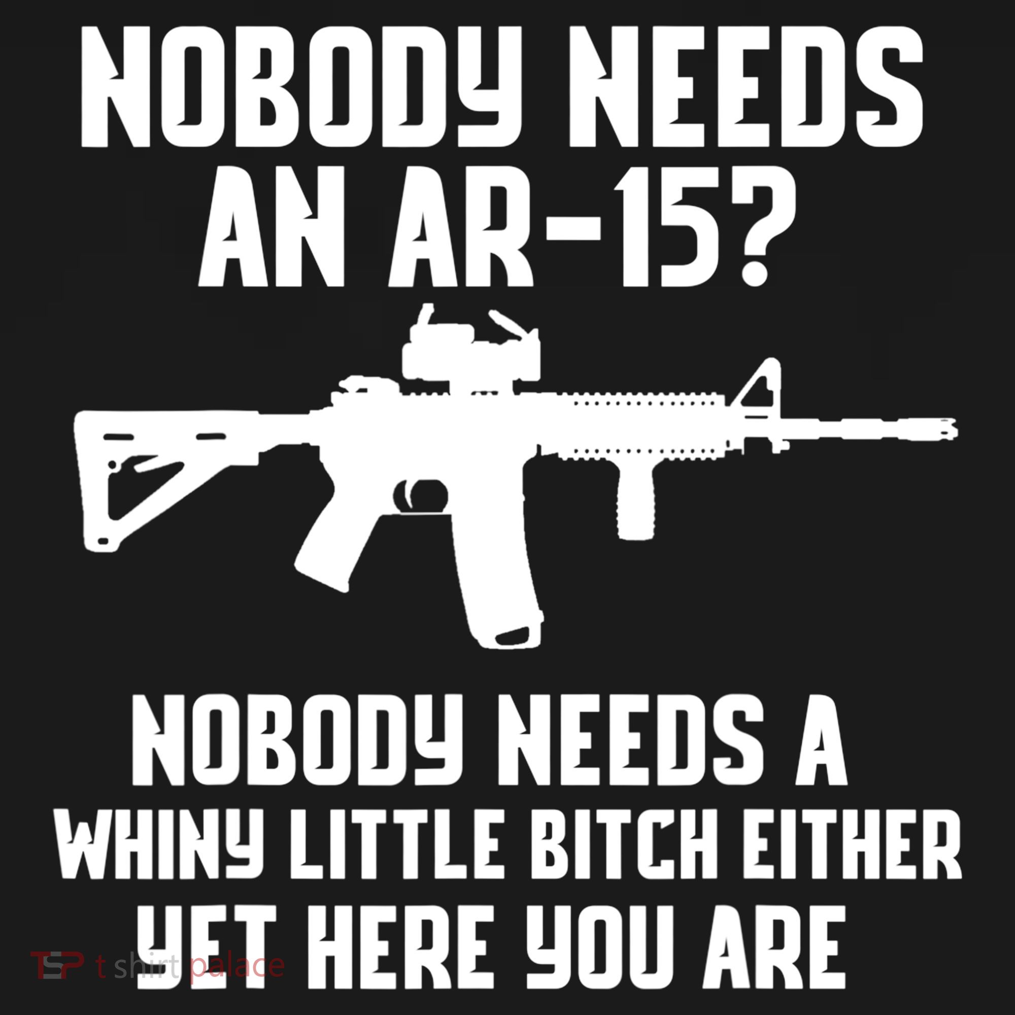 Nobody Needs An AR15? Funny Pro Gun Shirt Red Dot AR Gift Bucket Hat
