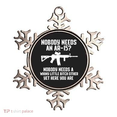 Nobody Needs An AR15? Funny Pro Gun Shirt Red Dot AR Gift Ornament