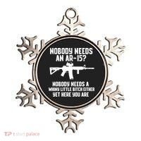 Nobody Needs An AR15? Funny Pro Gun Shirt Red Dot AR Gift Ornament thumb 0