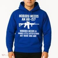 Nobody Needs An AR15? Funny Pro Gun Shirt Red Dot AR Gift Hoodie thumb 2