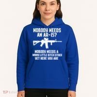 Nobody Needs An AR15? Funny Pro Gun Shirt Red Dot AR Gift Hoodie thumb 5