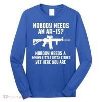 Nobody Needs An AR15? Funny Pro Gun Shirt Red Dot AR Gift Long Sleeve Shirt thumb 0