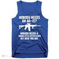 Nobody Needs An AR15? Funny Pro Gun Shirt Red Dot AR Gift Tank Top thumb 0