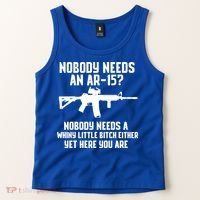 Nobody Needs An AR15? Funny Pro Gun Shirt Red Dot AR Gift Tank Top thumb 2