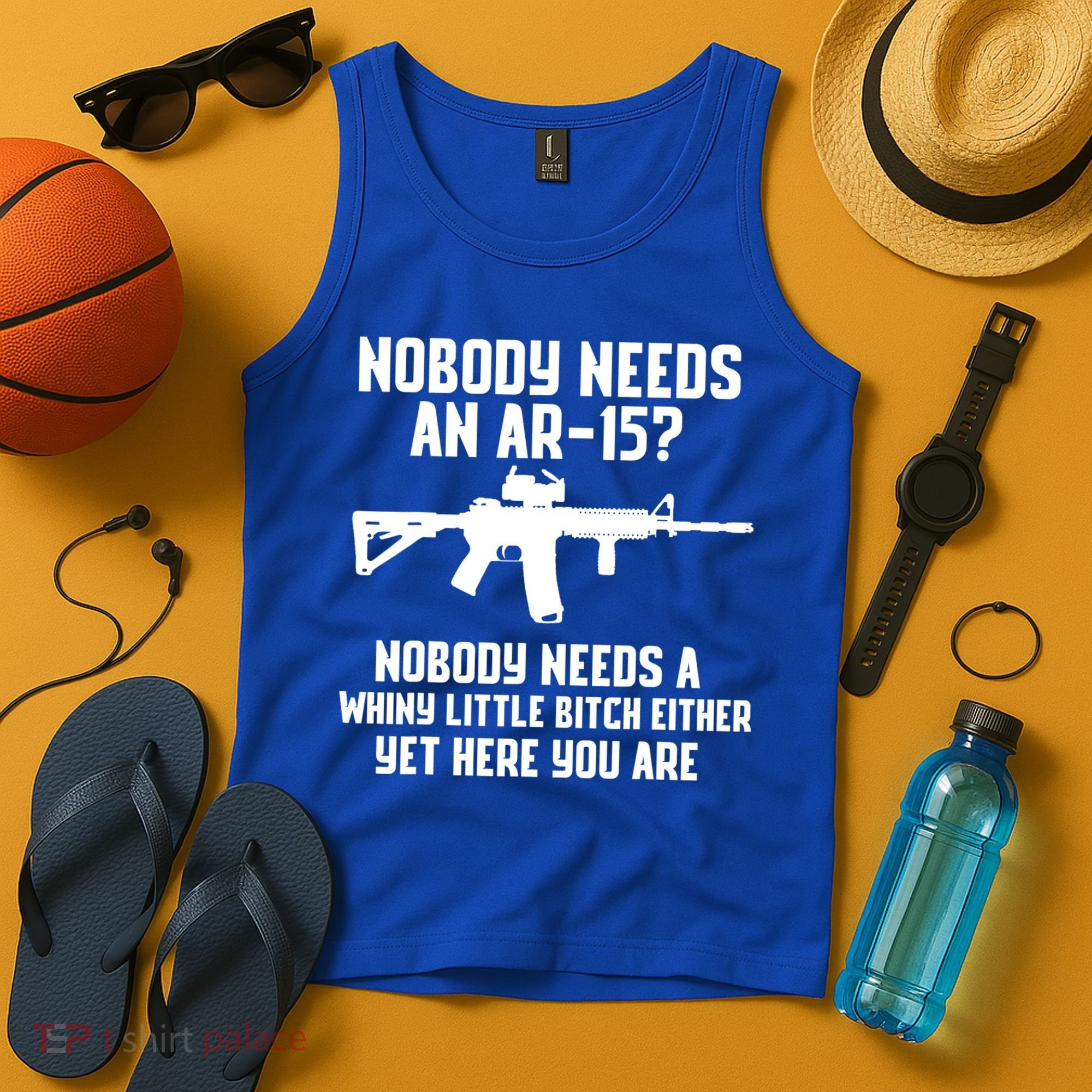 Nobody Needs An AR15? Funny Pro Gun Shirt Red Dot AR Gift Tank Top