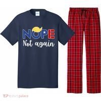 Nope Not Again Funny Trump Pajama Set thumb 0