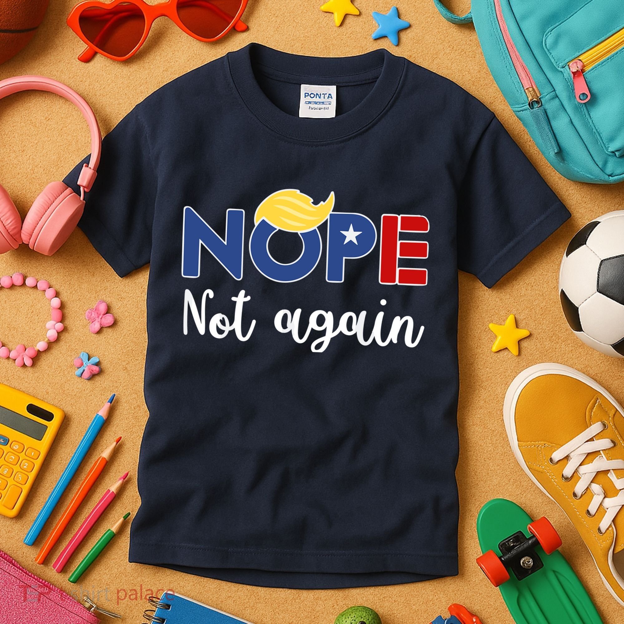 Nope Not Again Funny Trump Kids T-Shirt