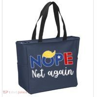 Nope Not Again Funny Trump Tote Bag thumb 2