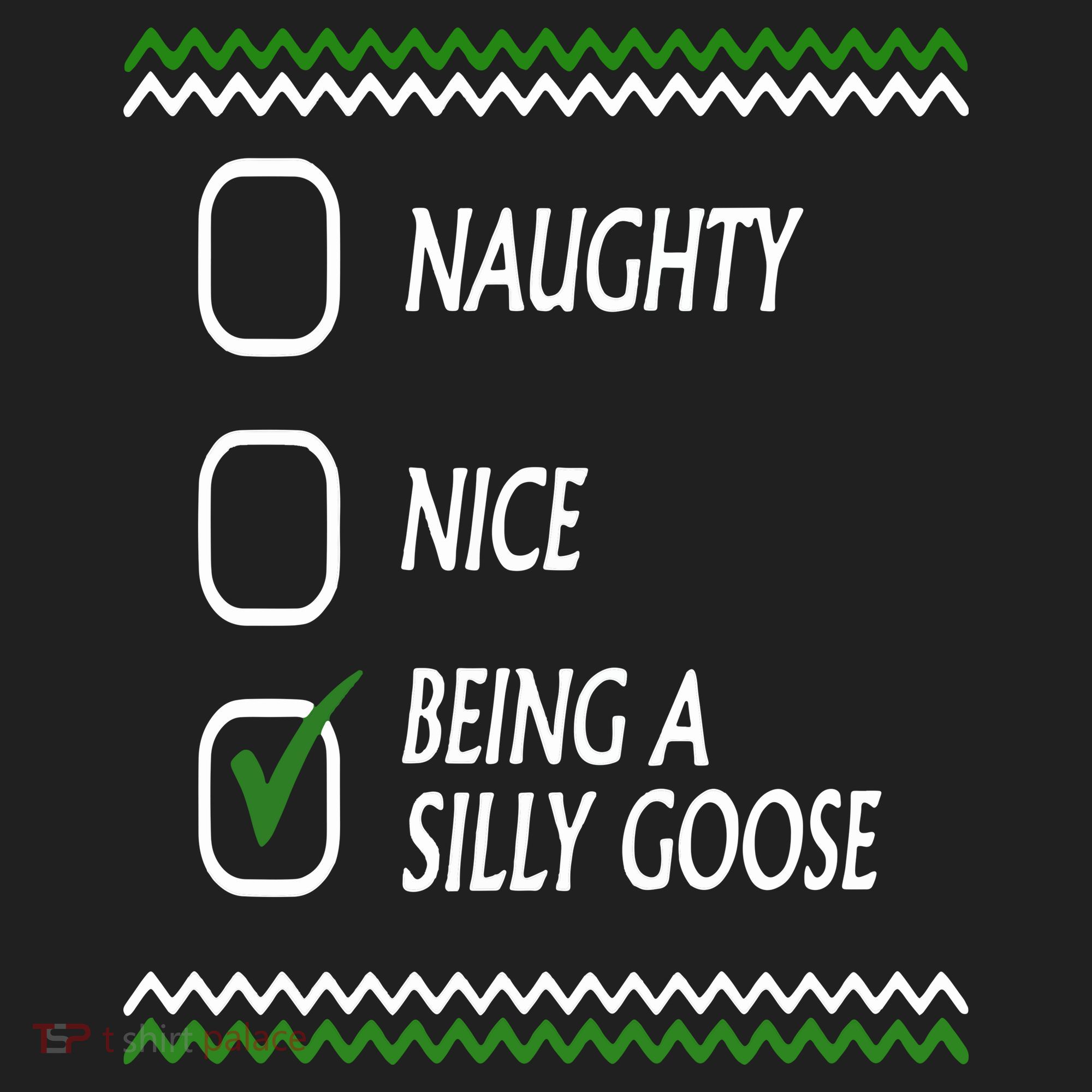 Naughty Nice Being A Silly Goose Christmas Beanie