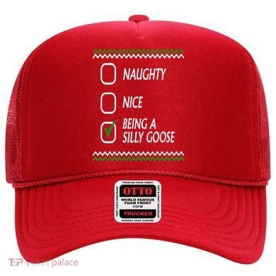 Naughty Nice Being A Silly Goose Christmas Hat