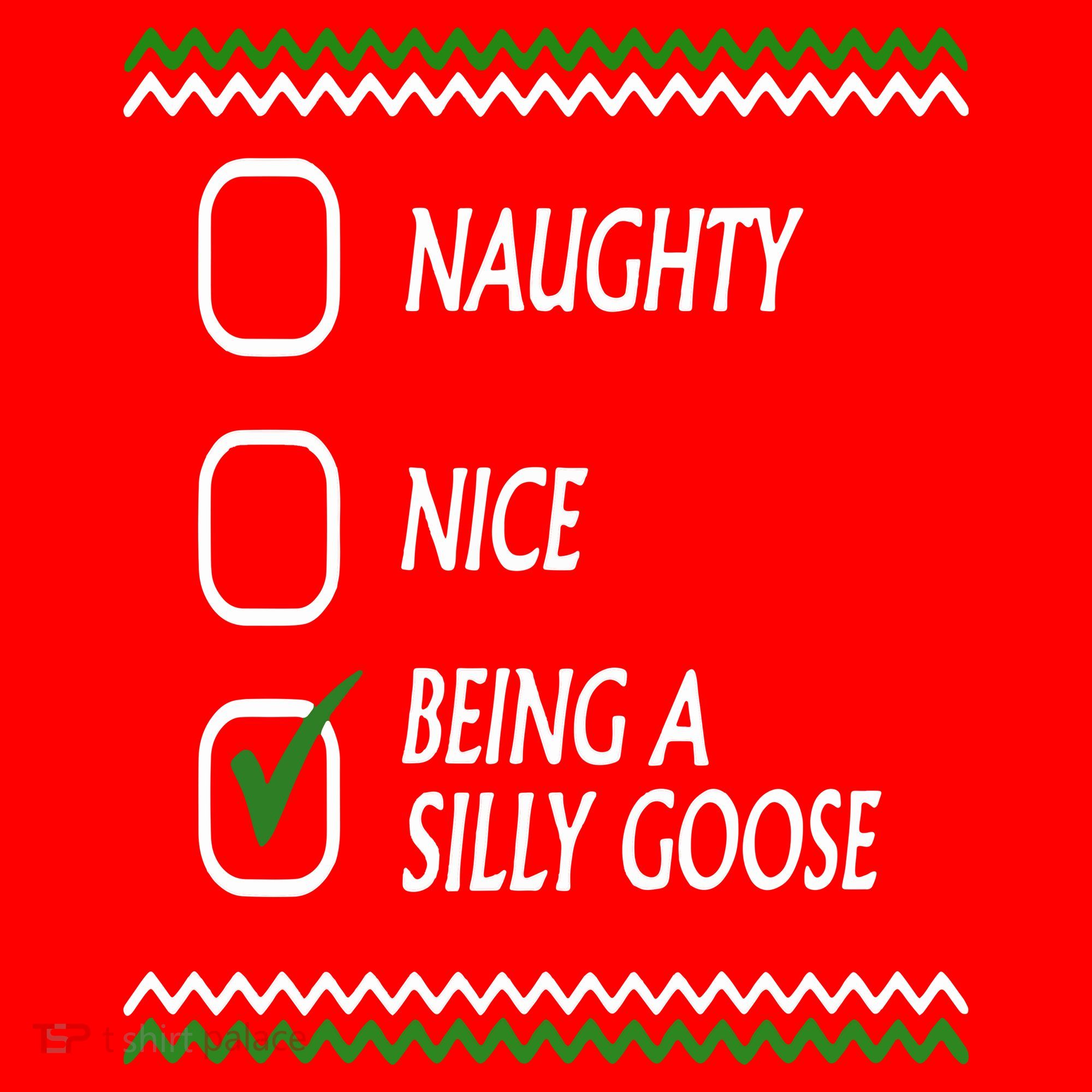 Naughty Nice Being A Silly Goose Christmas Hat