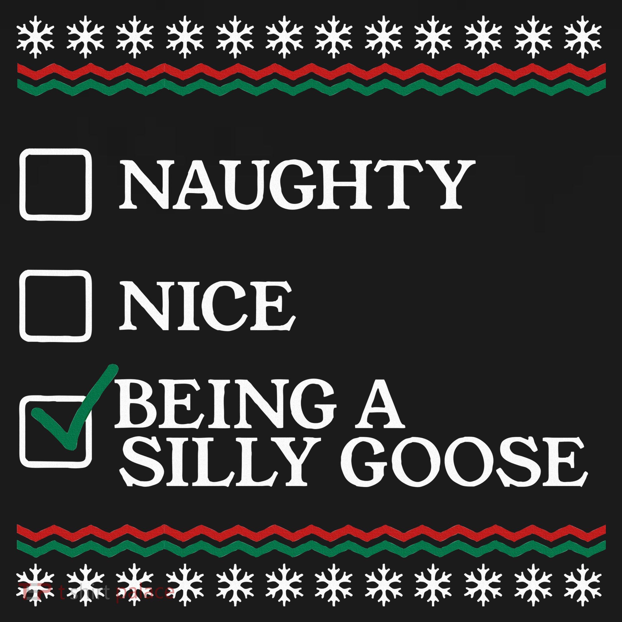 Naughty Nice Being A Silly Goose Funny Christmas Xmas  Backpack