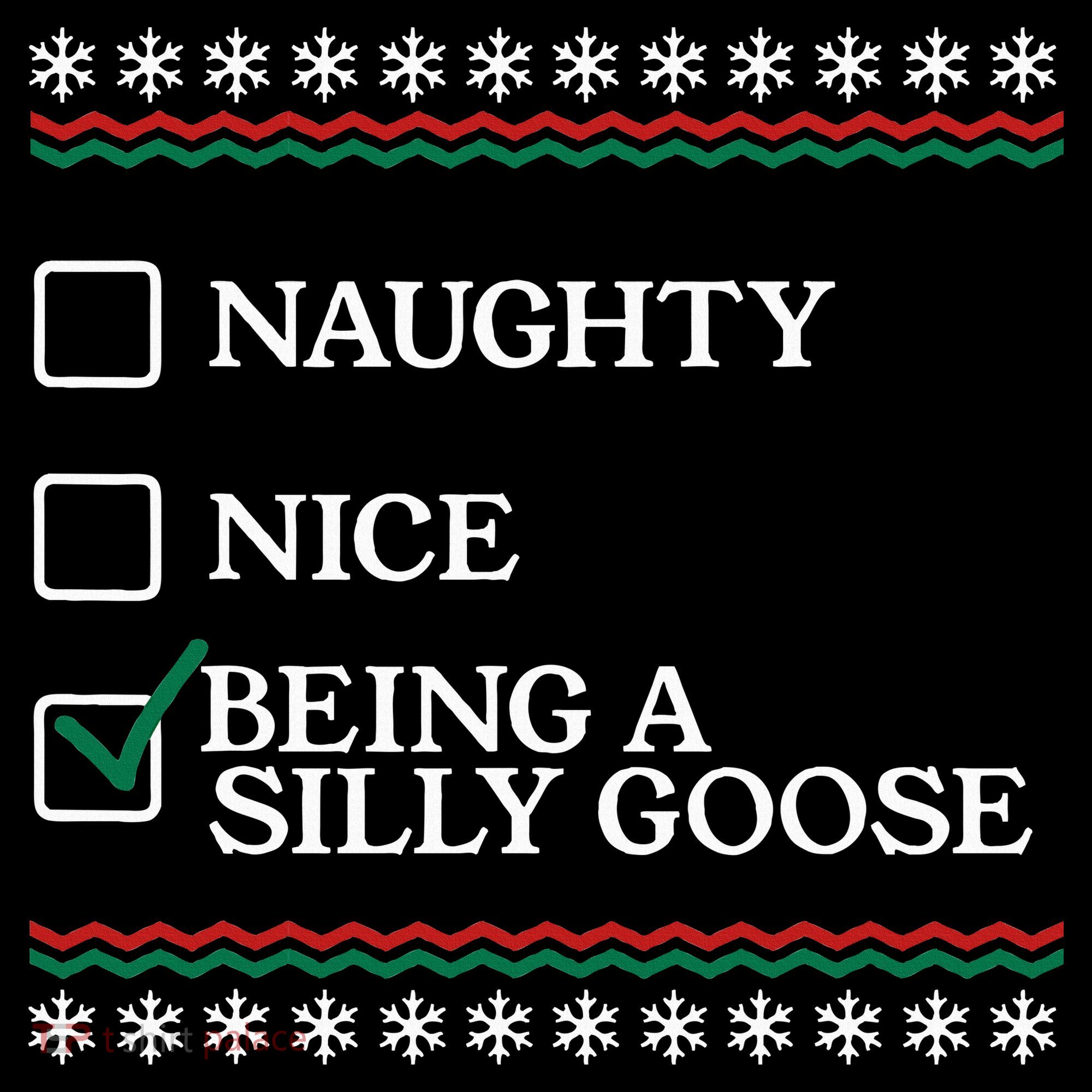 Naughty Nice Being A Silly Goose Funny Christmas Xmas  Women's Hoodie