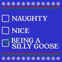 Naughty Nice Being A Silly Goose Funny Christmas Xmas  Women's Tank Top thumb 5