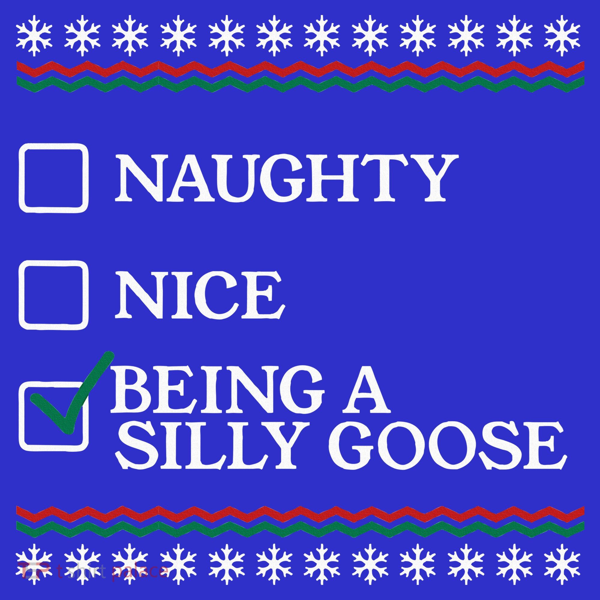 Naughty Nice Being A Silly Goose Funny Christmas Xmas  Women's Tank Top