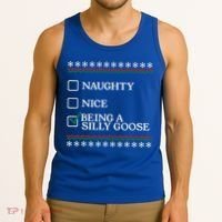 Naughty Nice Being A Silly Goose Funny Christmas Xmas  Tank Top thumb 3
