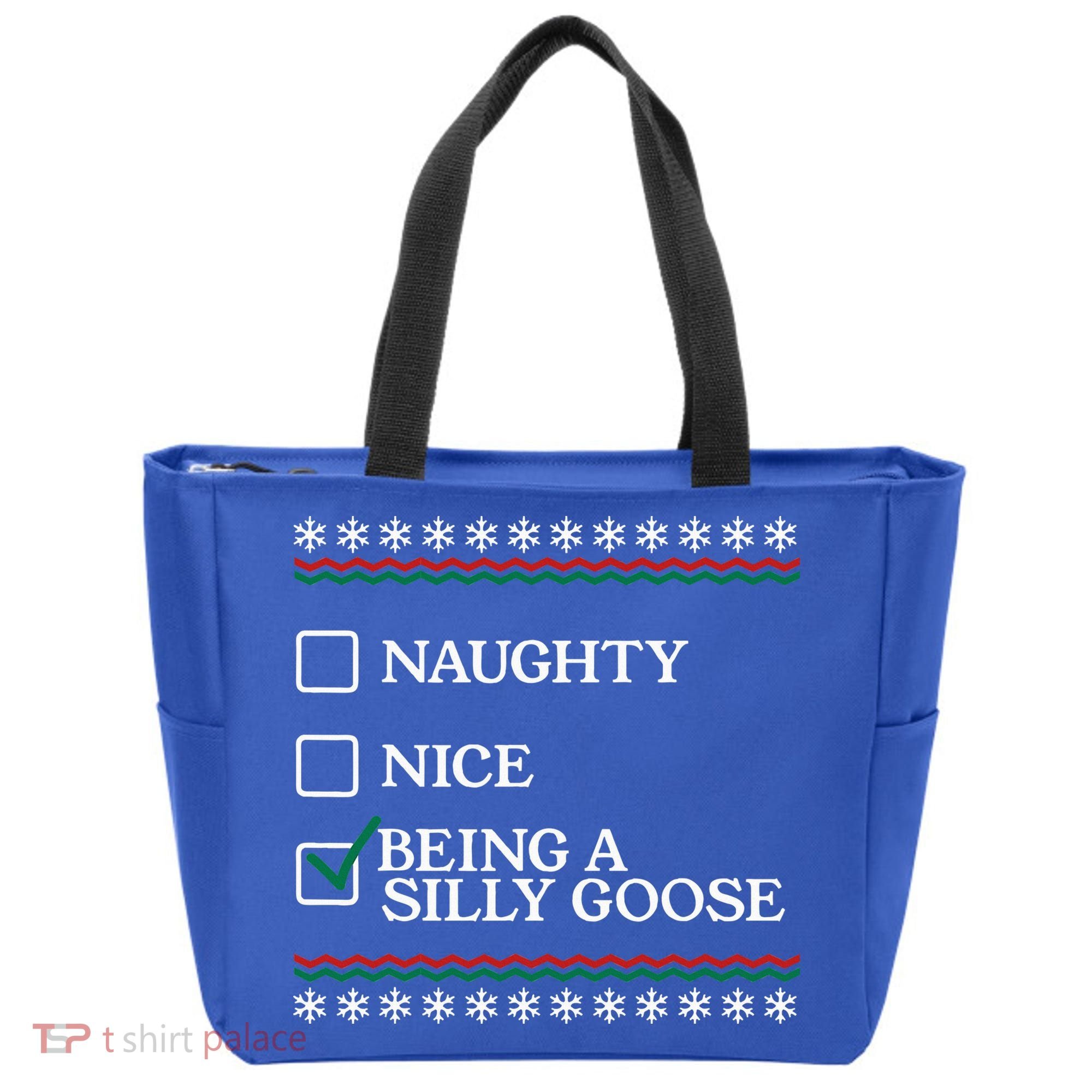 Naughty Nice Being A Silly Goose Funny Christmas Xmas  Tote Bag