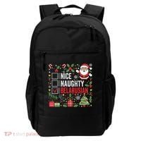 Nice Naughty Belarusian Christmas Santa Claus Belarus Backpack thumb 0