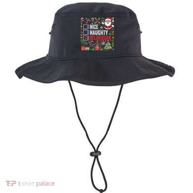Nice Naughty Belarusian Christmas Santa Claus Belarus Bucket Hat