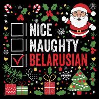 Nice Naughty Belarusian Christmas Santa Claus Belarus Coffee Mug thumb 5