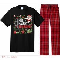 Nice Naughty Belarusian Christmas Santa Claus Belarus Pajama Set thumb 0