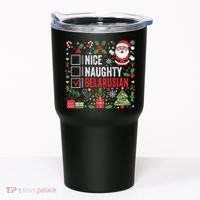 Nice Naughty Belarusian Christmas Santa Claus Belarus Tumbler thumb 0
