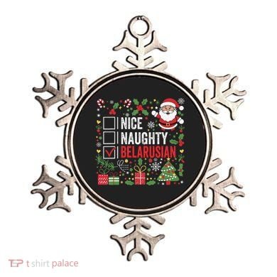 Nice Naughty Belarusian Christmas Santa Claus Belarus Ornament