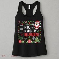 Nice Naughty Belarusian Christmas Santa Claus Belarus Women's Tank Top thumb 3