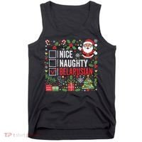 Nice Naughty Belarusian Christmas Santa Claus Belarus Tank Top thumb 0