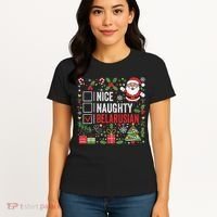 Nice Naughty Belarusian Christmas Santa Claus Belarus Women's T-Shirt thumb 4
