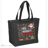 Nice Naughty Belarusian Christmas Santa Claus Belarus Tote Bag thumb 2