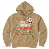 Nice Naughty Belarusian Christmas Santa Claus Belarus Hoodie thumb 0