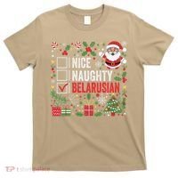 Nice Naughty Belarusian Christmas Santa Claus Belarus T-Shirt thumb 0