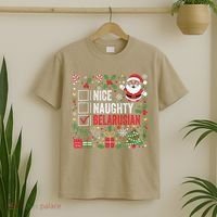 Nice Naughty Belarusian Christmas Santa Claus Belarus T-Shirt thumb 2