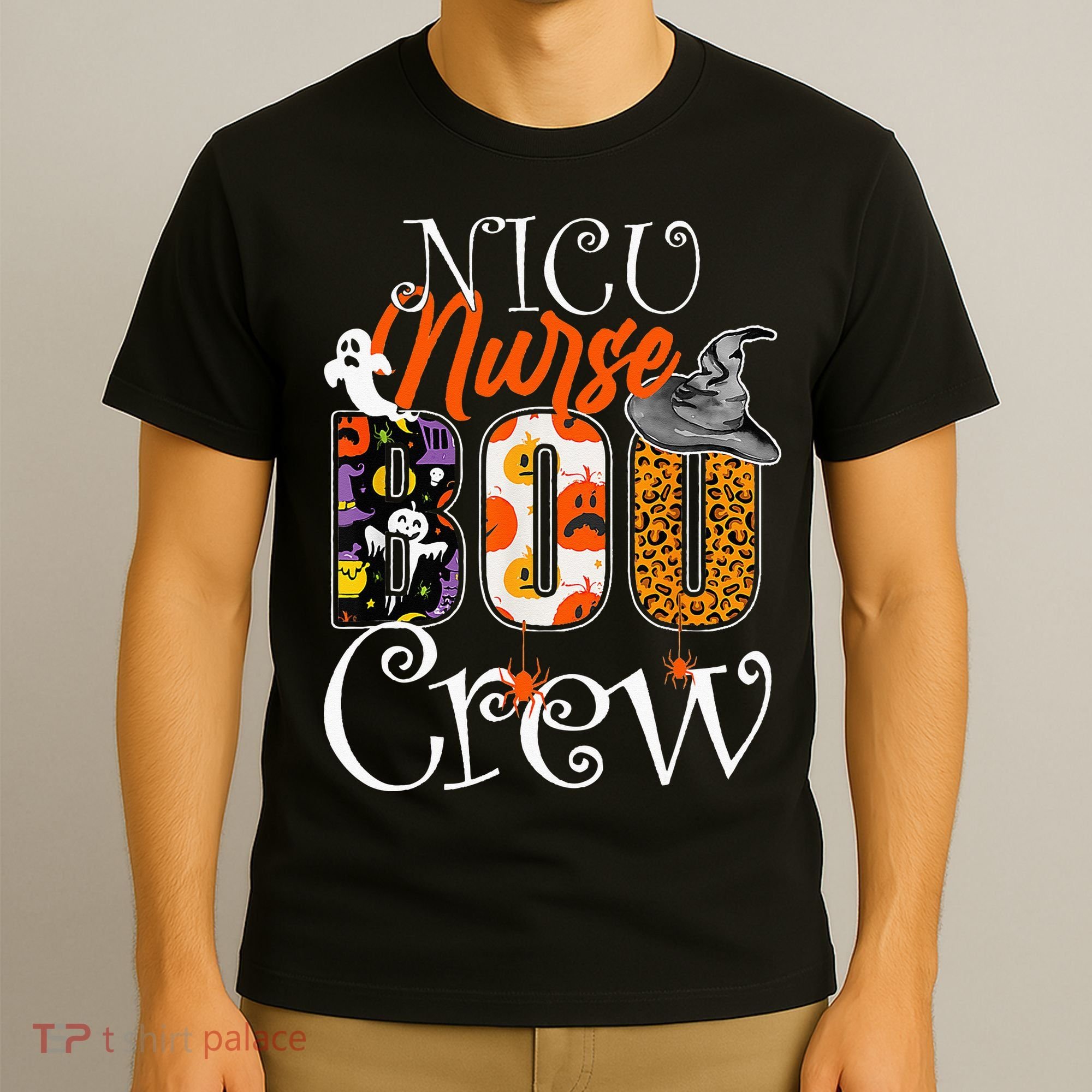 Nicu Nurse Boo Crew Funny Halloween Nicu Nurse Party Costume T-Shirt