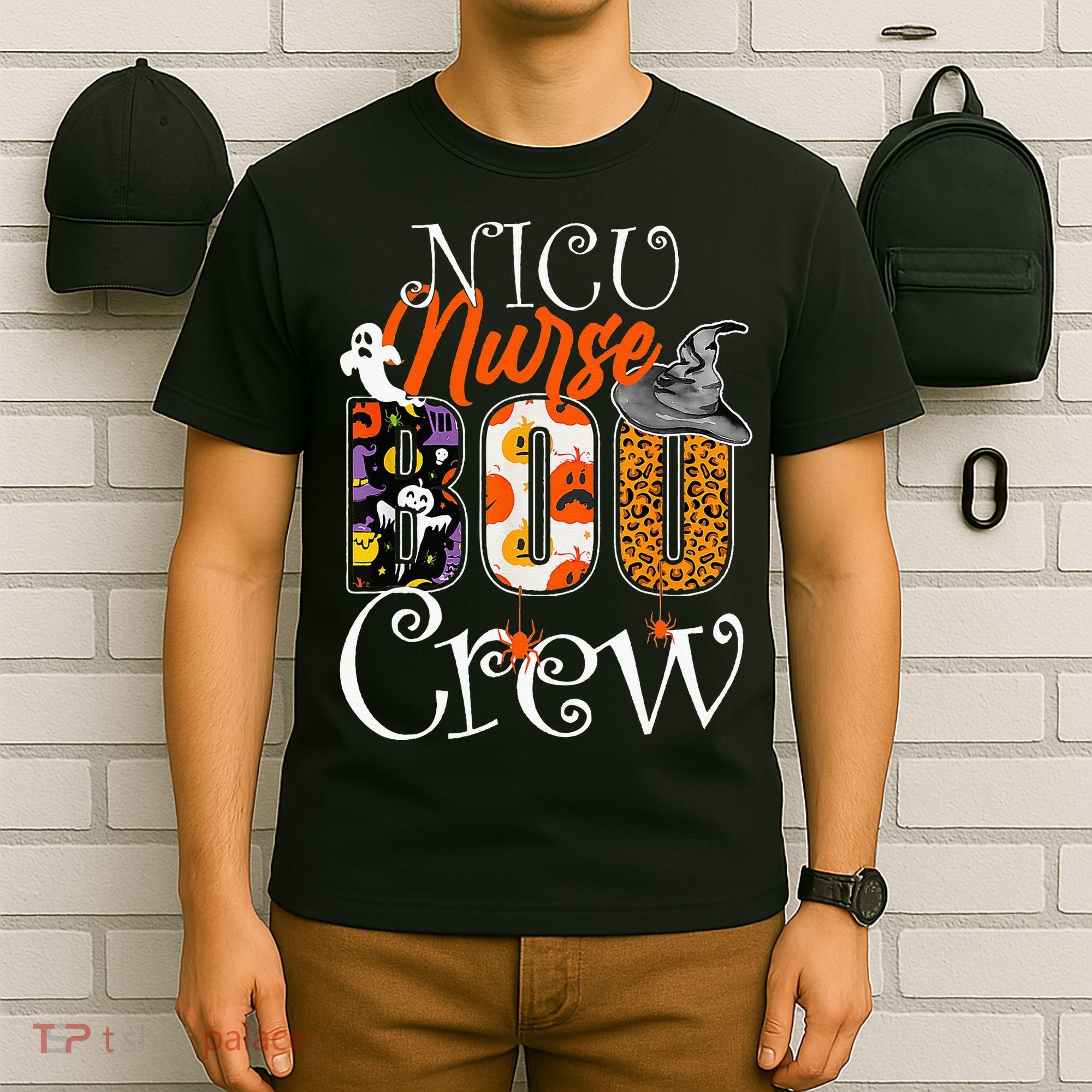 Nicu Nurse Boo Crew Funny Halloween Nicu Nurse Party Costume T-Shirt